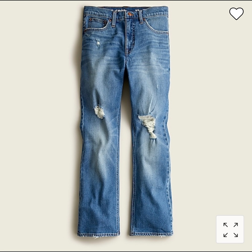 JCrew 9 in Billie Cropped Denim in Christy wash